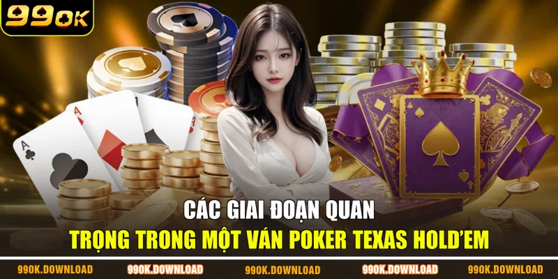 Các giai đoạn quan trọng trong một ván Poker Texas Hold’em